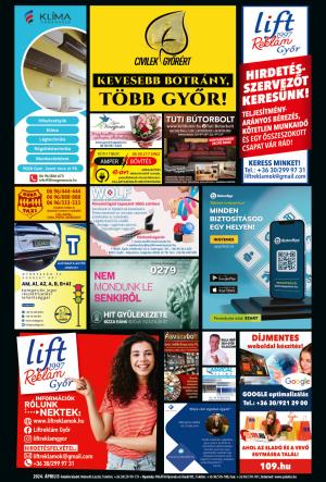 Lift reklám-Győr
